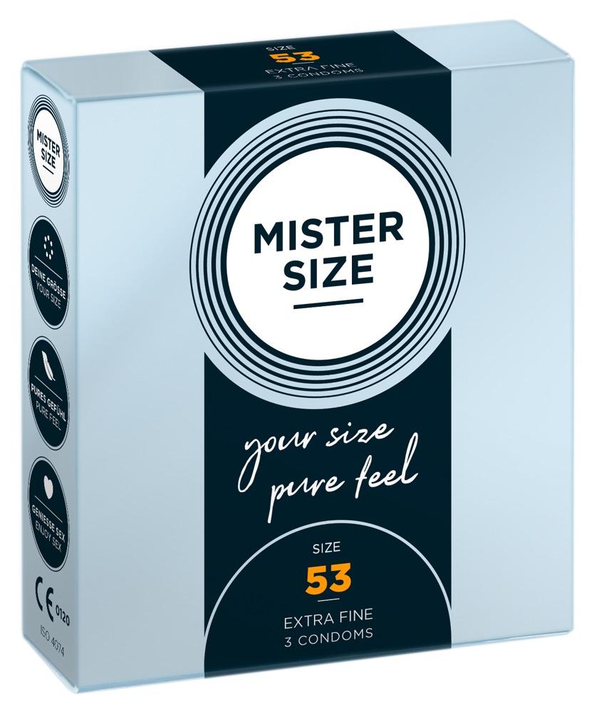 Mister Size 53 mm, keskmised kondoomid, 3tk