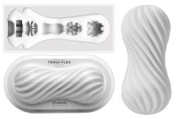 TENGA Flex Silky White,  valge spiraal/masturbaator 