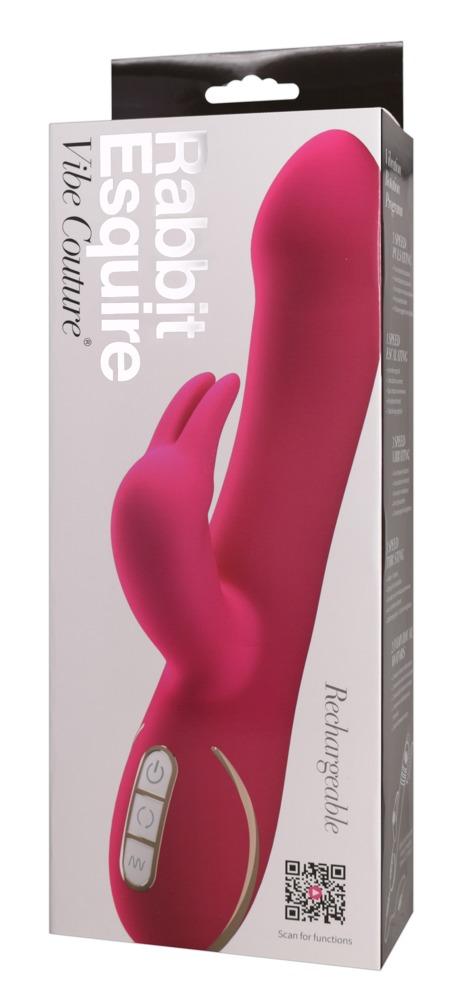 Vibe Couture Rabbit Esquire, ülistiilne pöörlev jänkuvibraator, roosa