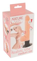 Realistic Vibe M by Nature Skin, munanditega sametine vibraator 