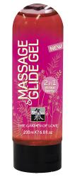 Massage and Lubricant Strawberry, kaks ühes-libesti ja massaaž, 200ml