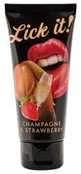 Lick-it Champagne & Strawberry, šampanja ja maasika oraallibesti, 100ml