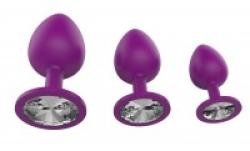 "LustGlider Classic Plug Set with crystal"