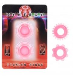 Tickler Rings, roosad peeniserõngad, 2tk