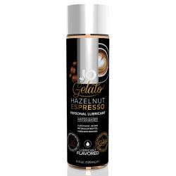 SYSTEM JO - GELATO HAZELNUT ESPRESSO LUBRICANT WATER-BASED, veebaasiline libetsi ESPRESSO PÄHKLITEGA, 120 ML