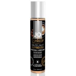 SYSTEM JO - GELATO HAZELNUT ESPRESSO LUBRICANT WATER-BASED, veebaasiline libetsi ESPRESSO PÄHKLITEGA, 30 ML