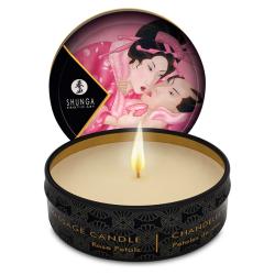 SOODSAIM: SHUNGA - MASSAGE CANDLE ROSE PETALS, roosi kroonlehe massaažiküünal, 30ml