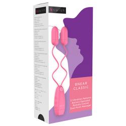 B SWISH - BNEAR CLASSIC COUPLES VIBRATOR GUAVA, kahe kuuliga vibraator paaridele, roosa