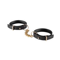 BIJOUX INDISCRETS - MAZE THIN HANDCUFFS BLACK, kitsad käerihmad, mustad