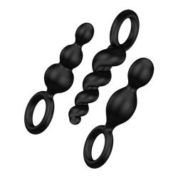 SATISFYER - PLUGS BLACK (SET OF 3)