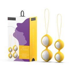 B SWISH - BFIT CLASSIC KEGEL BALLS MARIGOLD, treenivad kuulikesed, kuldkollane/valge