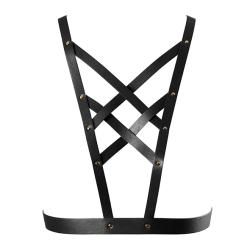 BIJOUX INDISCRETS - MAZE NET CLEAVAGE HARNESS BLACK