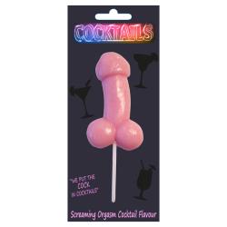 SCREAMING ORGASM FLAVOUR COCKTAIL LOLLIPOP, söödav pulgakomm