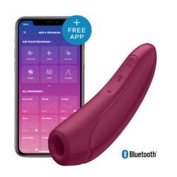 SATISFYER - CURVY 1+ RED ROSE, nutikas kliitoristimulaator õhk/vibratsioon, pojengiroosa