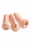 PIPEDREAM EXTREME, All 3 Holes - Flesh , 3 masturbaatorit- suu, anus, vagiina